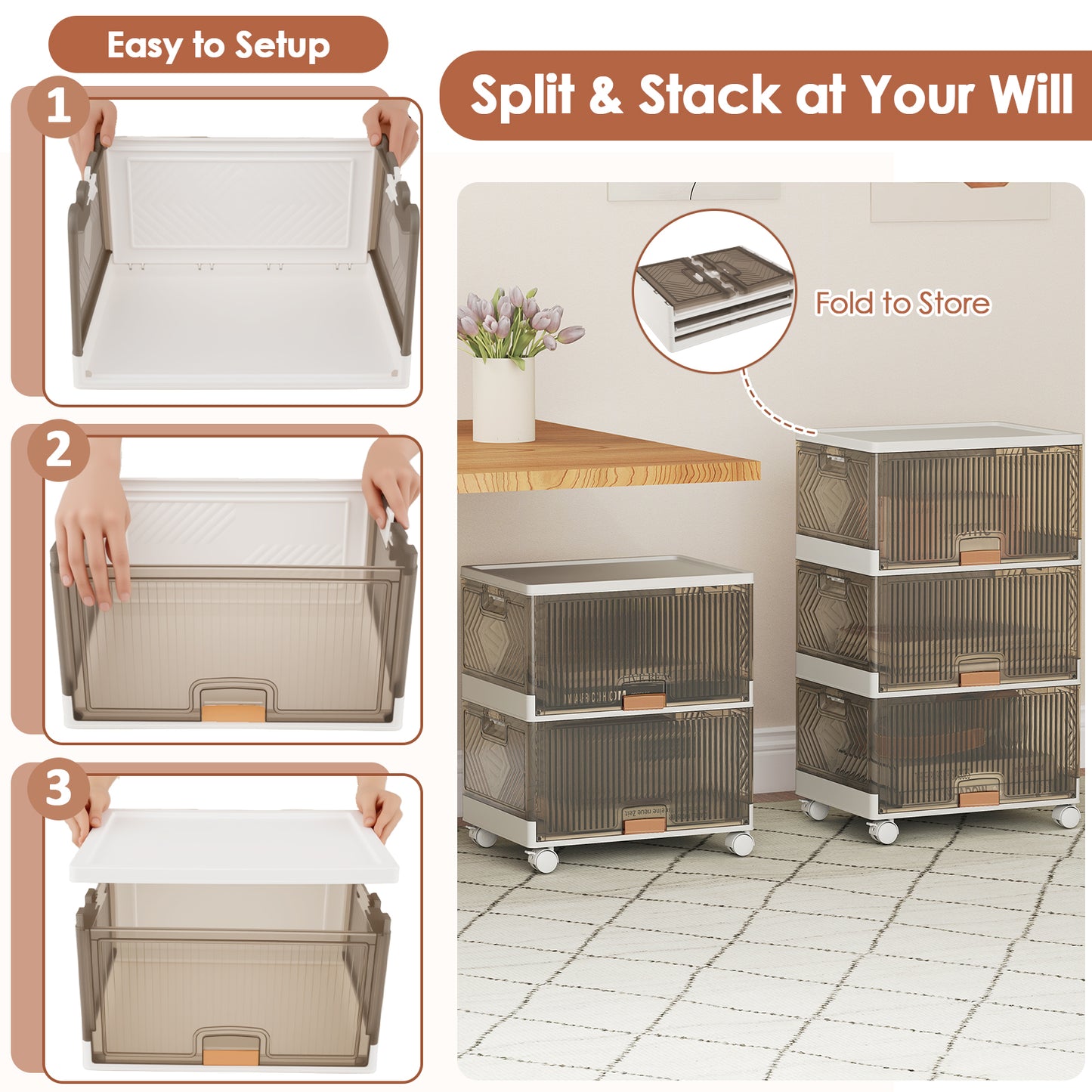 3/4/6-Tier Foldable Shoe Rack Organizer-3-Tier
