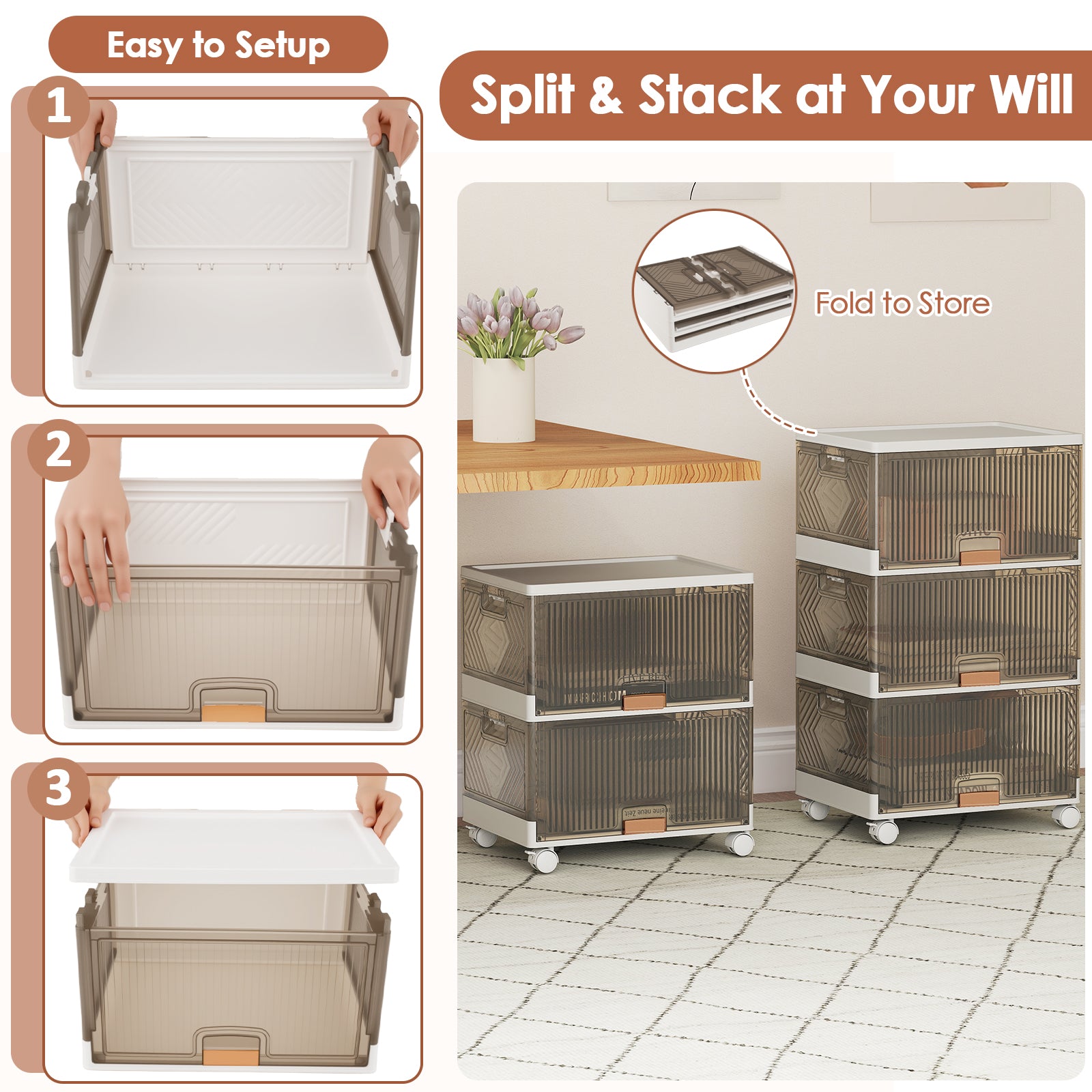 3/4/6-Tier Foldable Shoe Rack Organizer-3-Tier