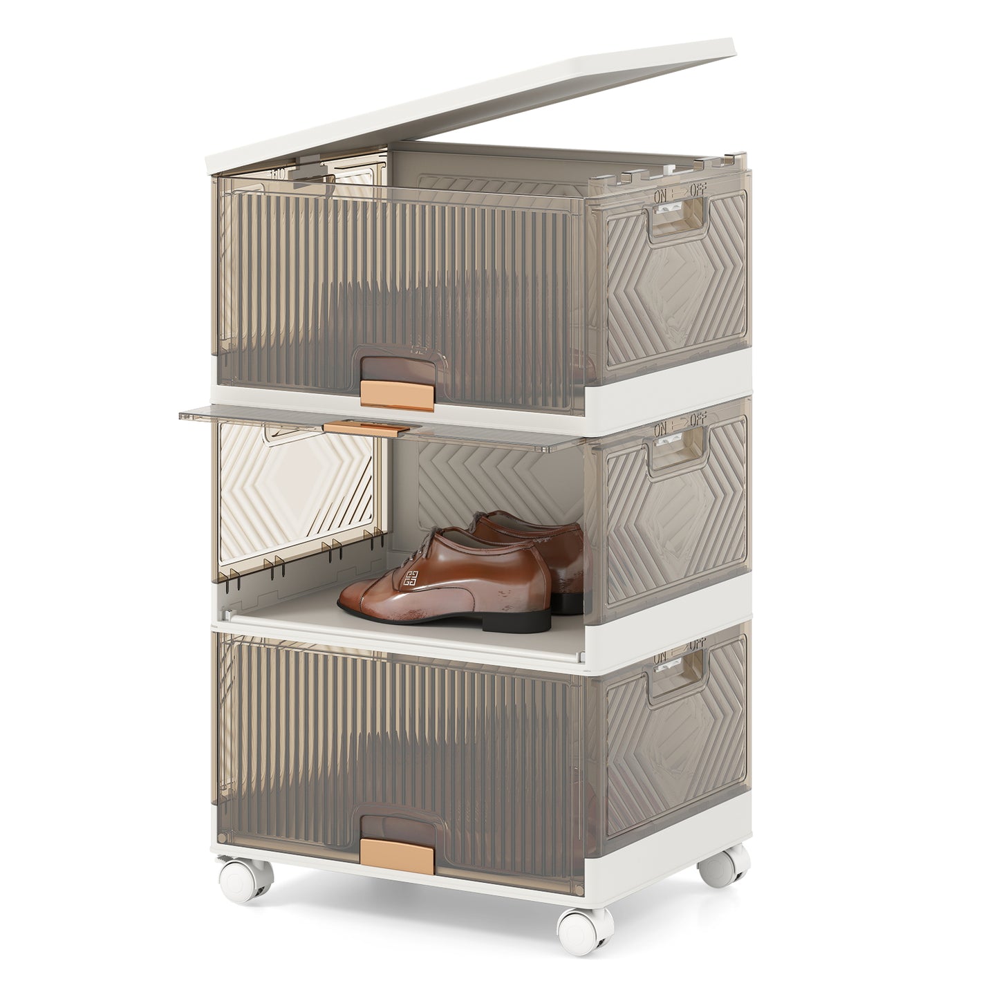 3/4/6-Tier Foldable Shoe Rack Organizer-3-Tier
