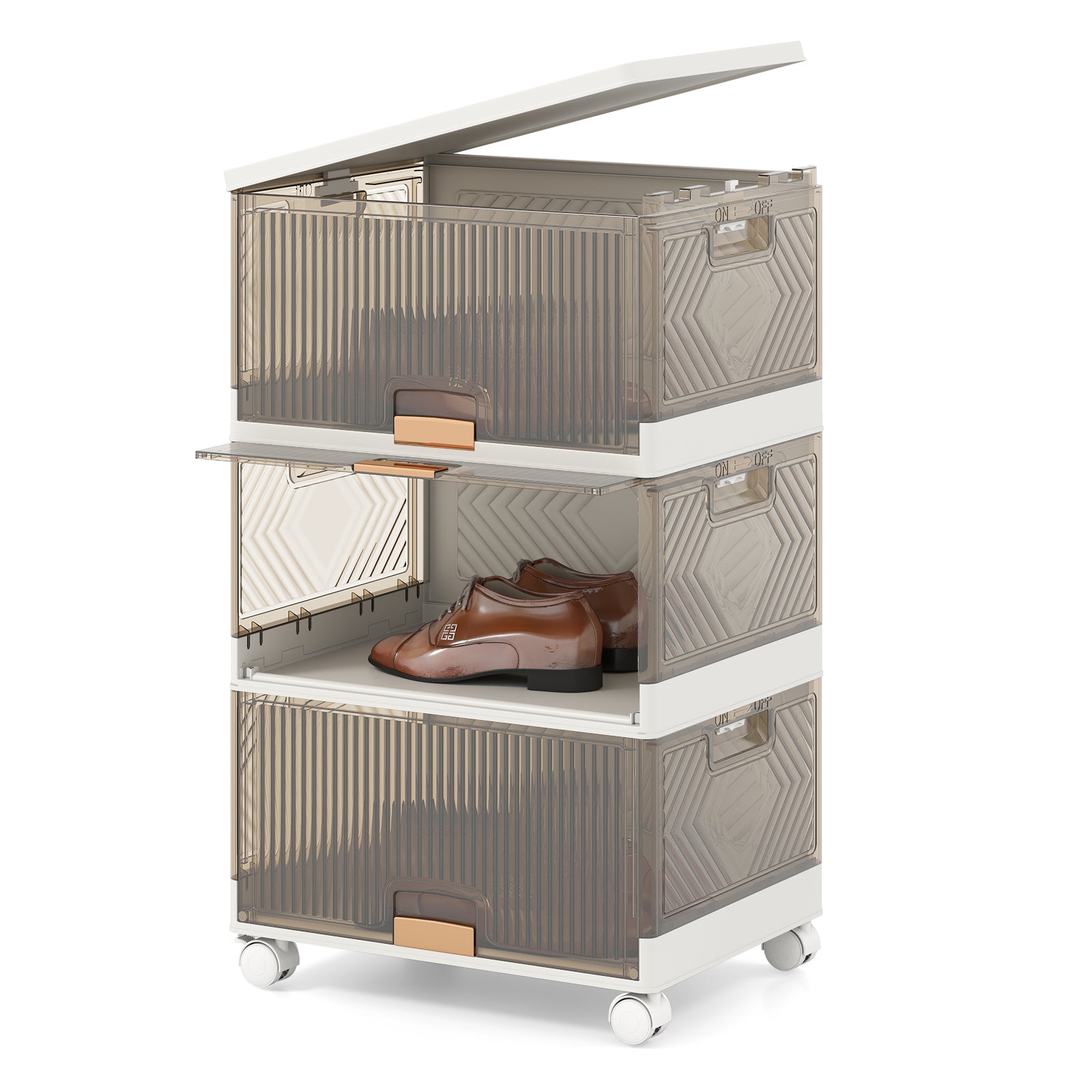 3/4/6-Tier Foldable Shoe Rack Organizer-3-Tier