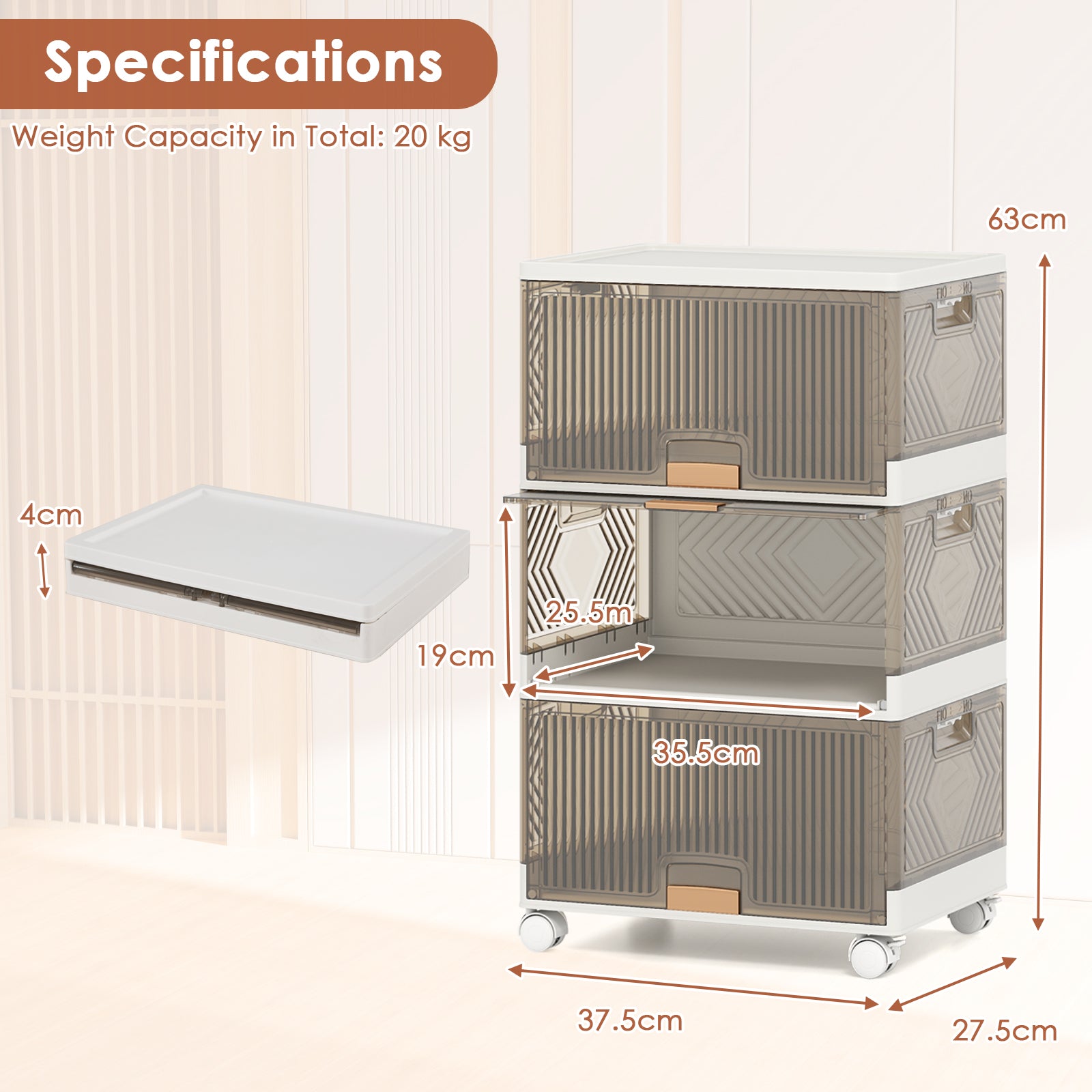 3/4/6-Tier Foldable Shoe Rack Organizer-3-Tier