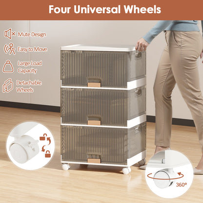 3/4/6-Tier Foldable Shoe Rack Organizer-3-Tier