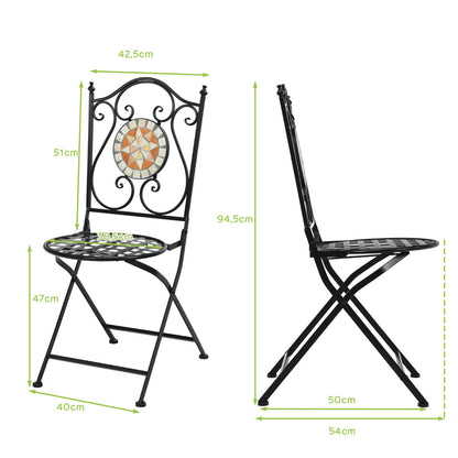 3 Piece Patio Bistro Set for Indoor Outdoor Use