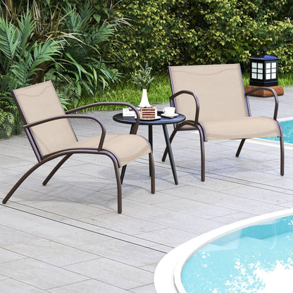 Modern patio furniture set is ideal for backyards, poolside areas, balconies, decks and outdoor gatherings
