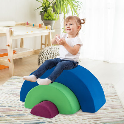 3 Piece Toddlers Climbing Toys with Elastic Filling-Multicolour
