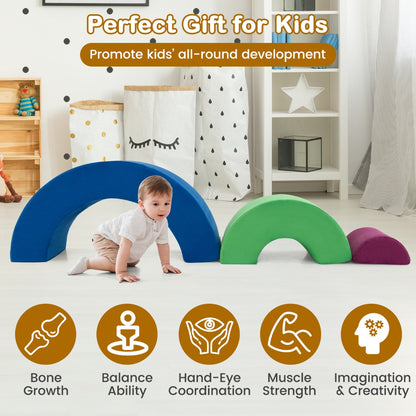 3 Piece Toddlers Climbing Toys with Elastic Filling-Multicolour