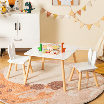 Child-sized table has a 43 centimeter height that creates a comfortable activity space for toddlers
