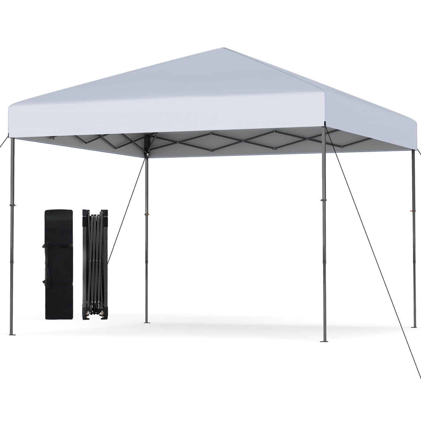 3 x 3 m Pop up Canopy Tent with Portable Carrying Bag and 8 Stakes-White
