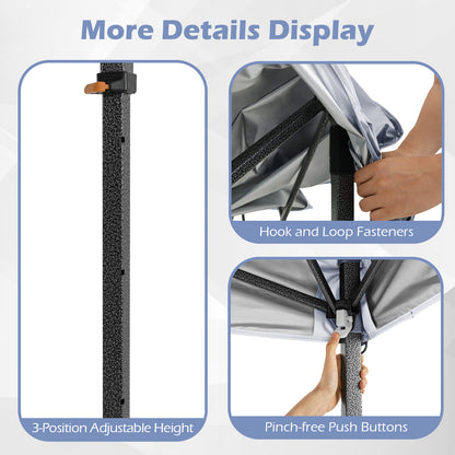 3 x 3 m Pop up Canopy Tent with Portable Carrying Bag and 8 Stakes-White