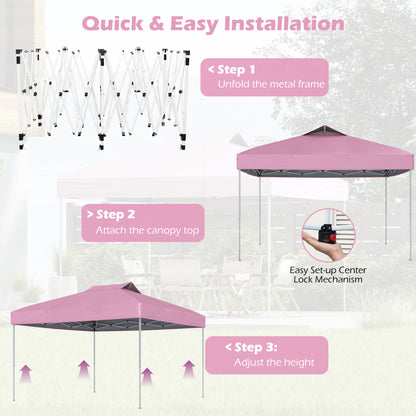 3 x 3M 1-Person Setup Pop up Canopy Tent-Pink