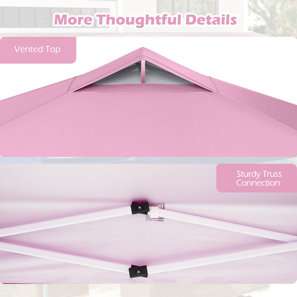 3 x 3M 1-Person Setup Pop up Canopy Tent-Pink