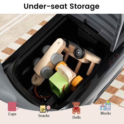3-in-1 Push Car for Toddlers with Removable Handle Licensed Land Rover Discovery-Black