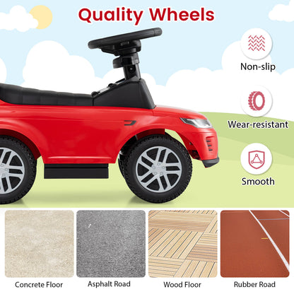 3-in-1 Push Car for Toddlers with Removable Handle Licensed Land Rover Discovery-Red