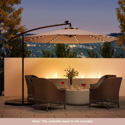 Outdoor hanging umbrella with crank lift mechanism for smooth opening and convenient closing