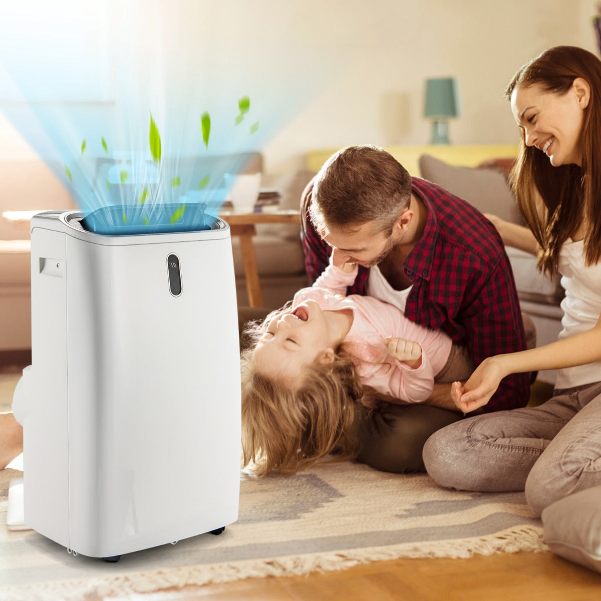 Control the AC using its LED panel, remote control, or Smart Life WiFi mobile app