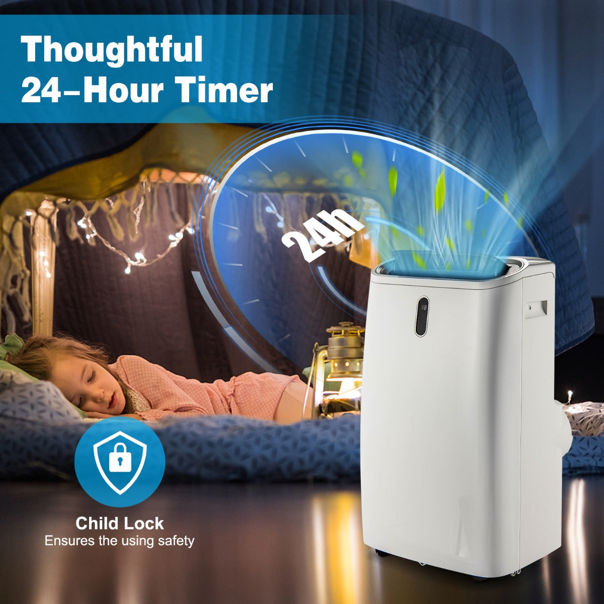 Sleep mode gradually adjusts temperature to help prevent getting too cold overnight