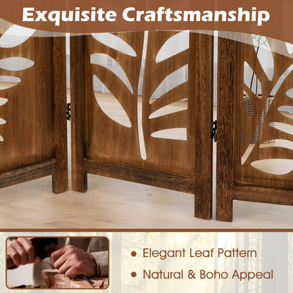 4/6-Panel 170cm Folding Room Divider with Double Action Hinges-4 panel