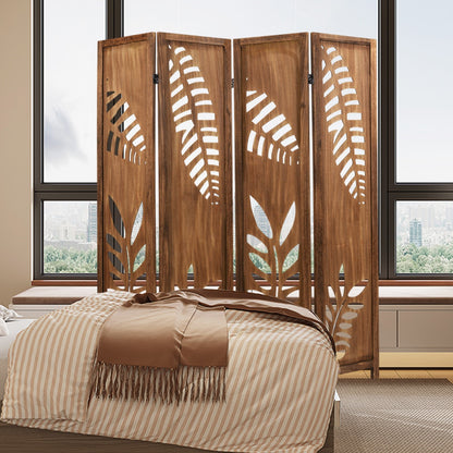 4/6-Panel 170cm Folding Room Divider with Double Action Hinges-4 panel