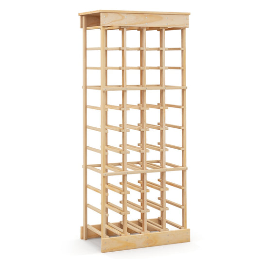 Large wine bottle organizer accommodates bottles measuring 6.5 to 9.5 cm in diameter