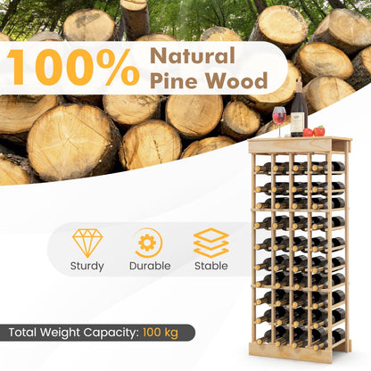 Natural pine wood construction offers strength, stability and long-lasting home use