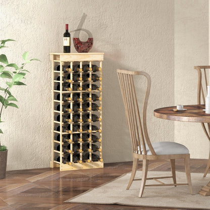 Elegant bottle storage stand suits bars, cellars, dining rooms and living spaces