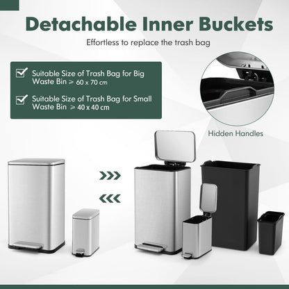 Sealed lids help contain unpleasant odors and keep household spaces feeling fresh