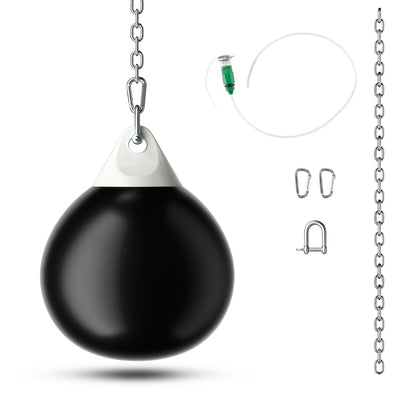 45cm 50kg Water Punching Bag with Adjustable Metal Chain-Black
