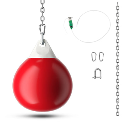 45cm 50kg Water Punching Bag with Adjustable Metal Chain-Red