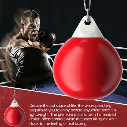 45cm 50kg Water Punching Bag with Adjustable Metal Chain-Red