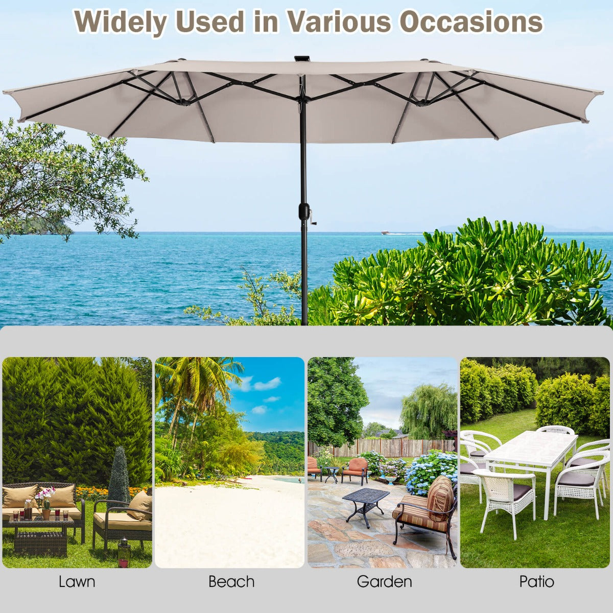 Sturdy steel frame supports a durable polyester canopy for reliable outdoor use