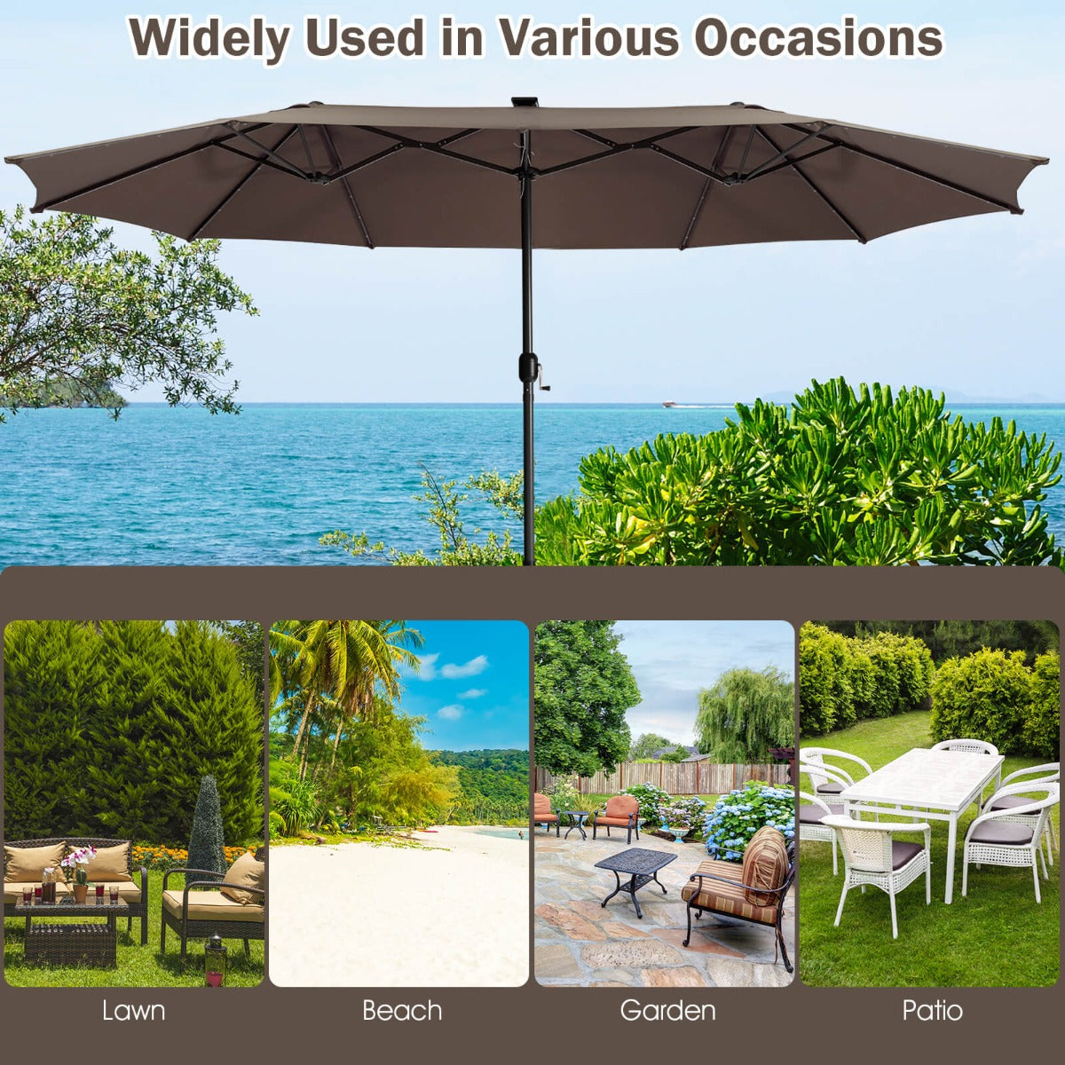 Durable steel tube frame and polyester canopy provide dependable support for outdoor gatherings