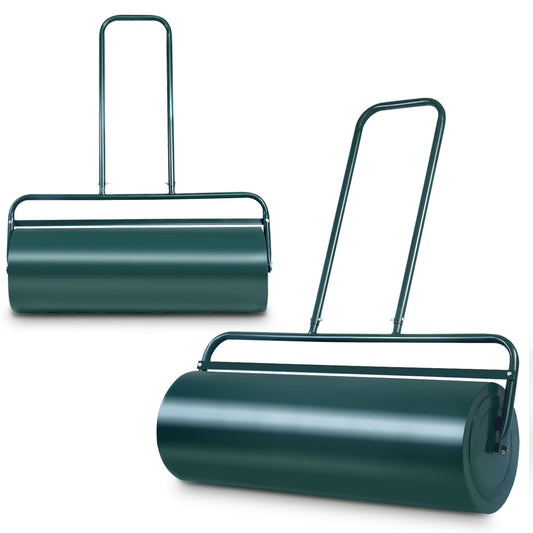 48L Lawn Roller with U-shaped Handle for Park Backyard Garden-Green