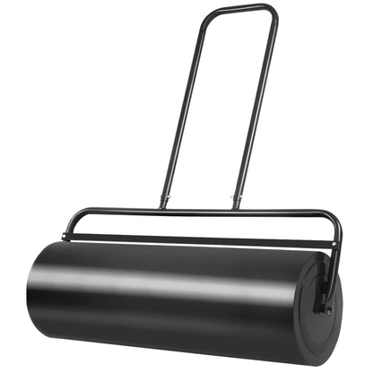 48L Lawn Roller with U-shaped Handle for Park Backyard Garden-Black