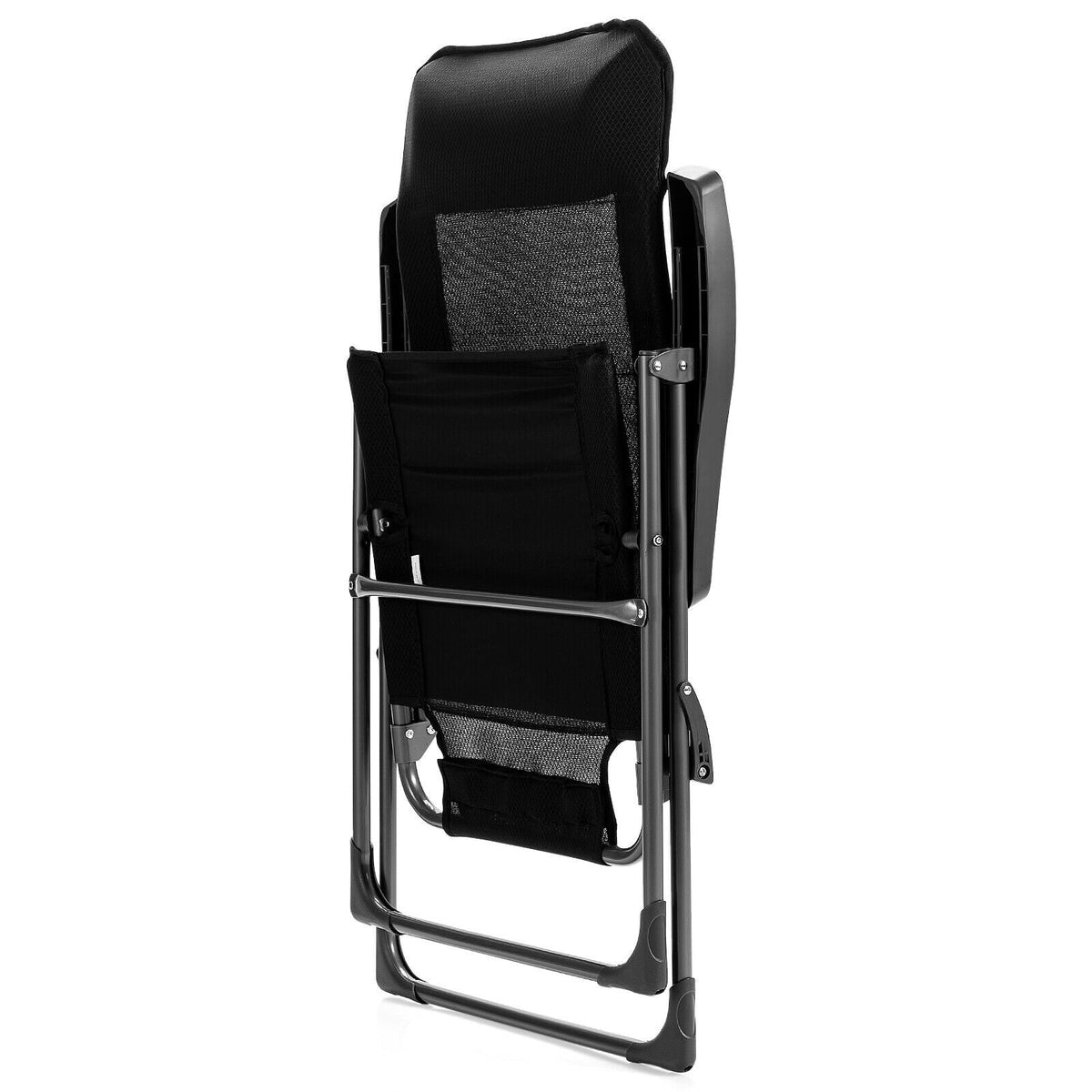 Fully assembled two-chair set requires no installation, allowing immediate use at home or outdoors