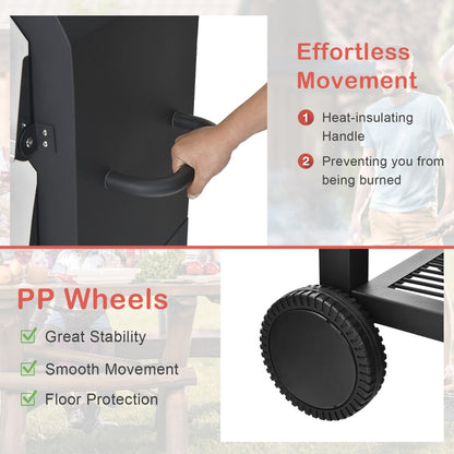 3-in-1 Pizza Oven Wood Fired Portable Outdoor BBQ Grill Smoker Pizza Maker
