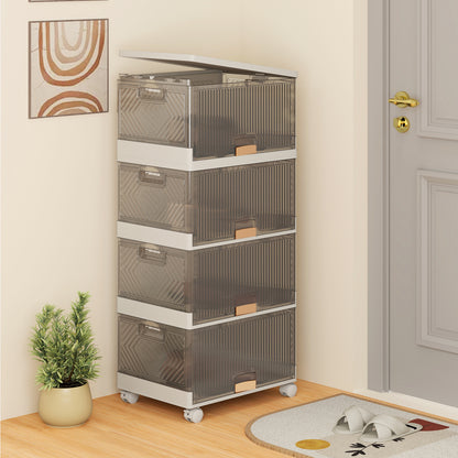 3/4/6-Tier Foldable Shoe Rack Organizer-4-Tier