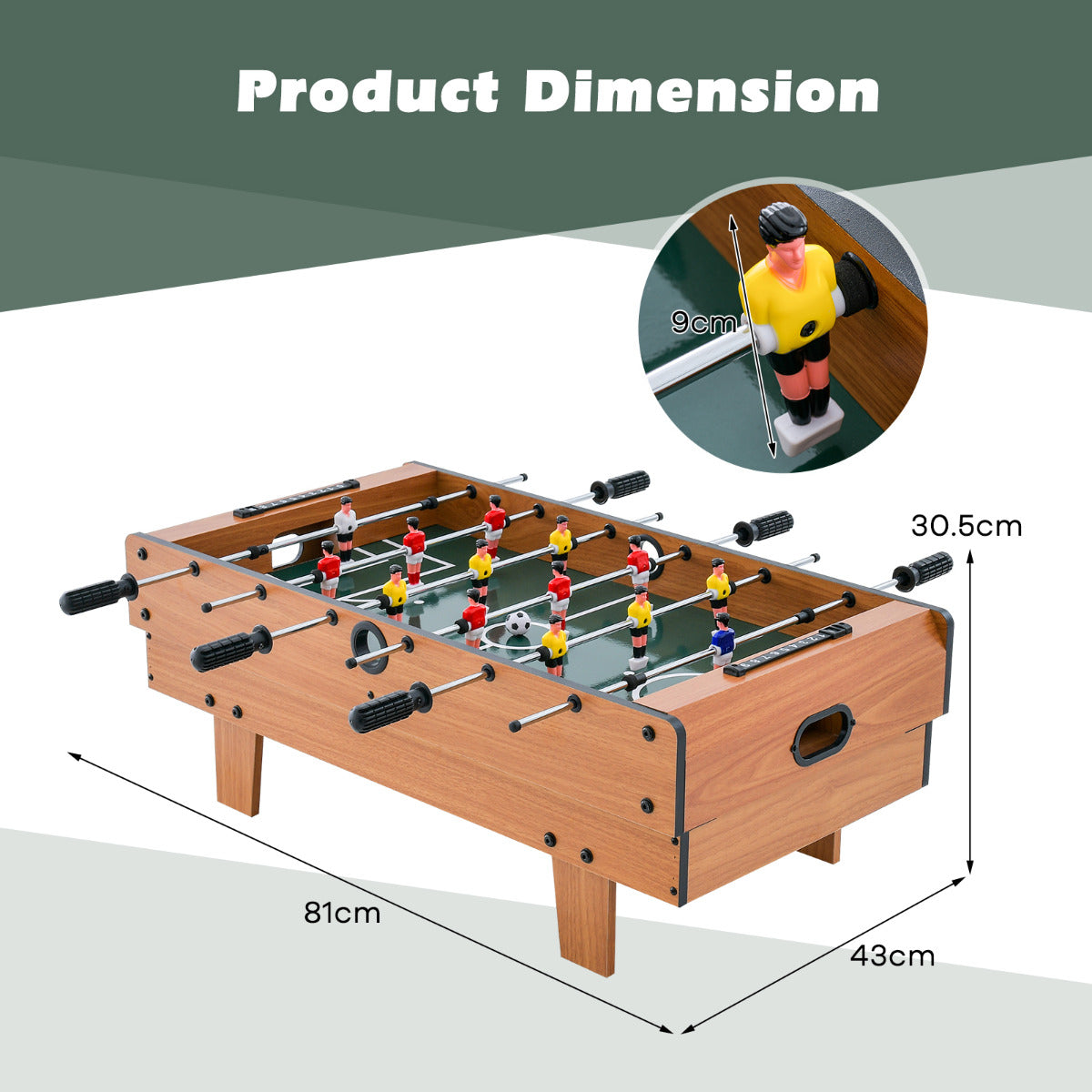 4 in 1 Combo Game Table Set with Billiards for Kids and Adults-Brown