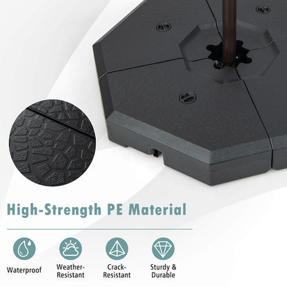 Costway 4PCS Cantilever Offset Umbrella Base Weight Stand