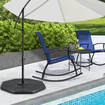Costway 4-Piece Heavy-Duty Fillable Umbrella Base Stand for Garden Yard Poolside