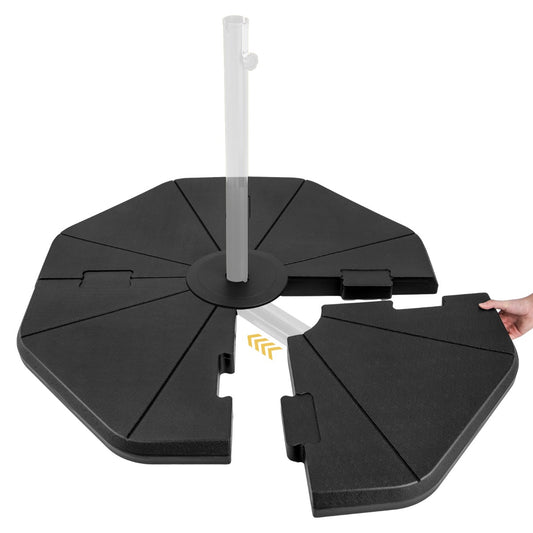 Costway 4-Piece Heavy-Duty Fillable Umbrella Base Stand for Garden Yard Poolside