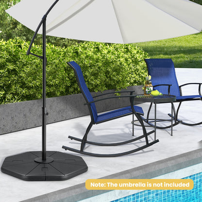 Costway 4-Piece Heavy-Duty Fillable Umbrella Base Stand for Garden Yard Poolside