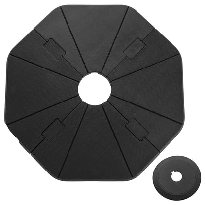 Costway 4-Piece Heavy-Duty Fillable Umbrella Base Stand for Garden Yard Poolside