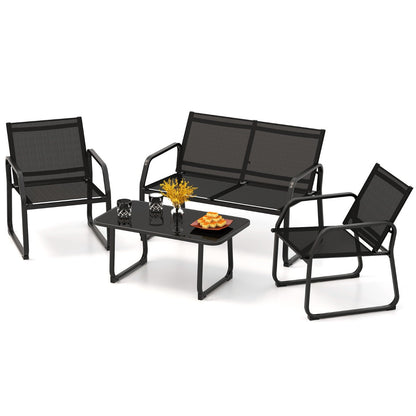 Heavy-duty metal frames provide reliable strength and strong weight capacity for outdoor seating