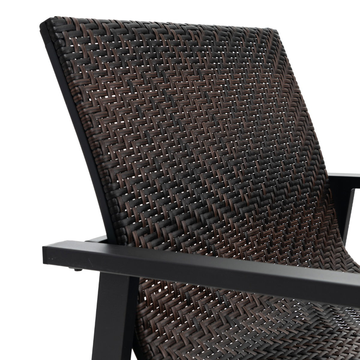 4 Pieces Patio Furniture Set for Small Space Balcony Poolside-Brown