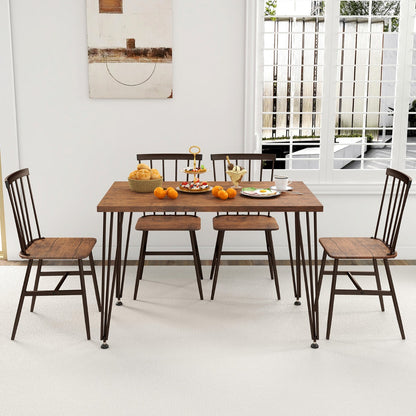 Cement grey or faux marble veneer adds a modern and stylish dining room appearance