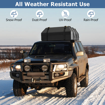 595 L Car Roof Bag with Door Hooks and Non-slip Mat-Black