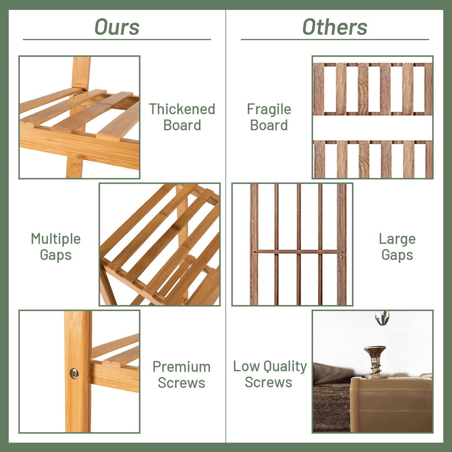 Bamboo Plant Stand 5 Tier 12 Potted Plant Shelf