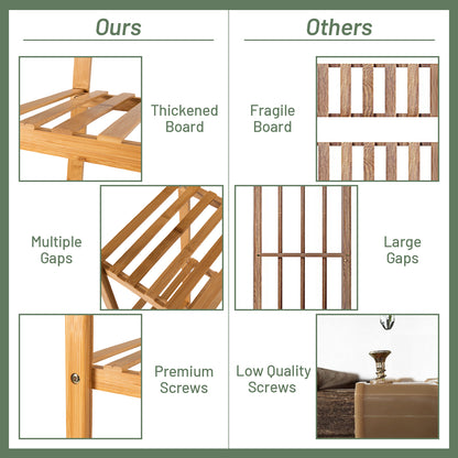 Bamboo Plant Stand 5 Tier 12 Potted Plant Shelf