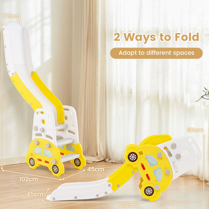 5 in 1 Convertible Toddler Slide Set for Boys and Girls 3+ Years Old-Yellow