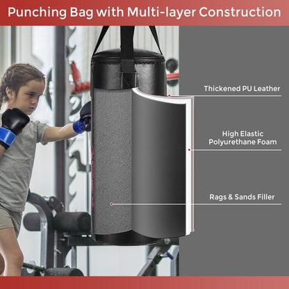 5 Pieces Kids Punching Bag Set with Boxing Gloves and Skipping Rope
